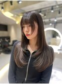 髪質改善透明感シアカラー顔周りレイヤーカット[熊本/上通/下通]