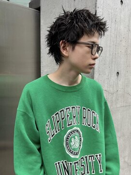 ヒュージ 表参道(huge) アップバング/束感ショート/ツーブロックマッシュ/コンマヘア