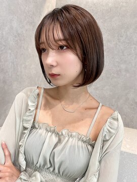 エジョン 幡ヶ谷店(Aejon) ボブくびレイヤーエモージュ前髪ミディアム小顔カット
