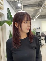 アイズ 横浜(IS)&nbsp;横浜/mikiya指名/レイヤーカット/ワインレッドカラー