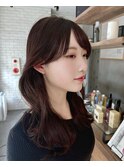韓国レイヤーカットで垢抜け小顔カット/前髪なし/恵比寿