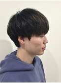 ナチュラルマッシュメンズカットダウンパーマショートネープ