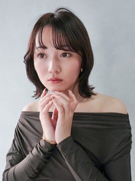 アルバム 池袋(ALBUM) ウェーブミディアムメルティカラー似合わせカット_F0571