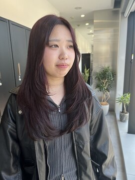 ゴウトゥデイシェアサロン 町田店(GO TODAY SHAiRE SALON) ブリーチなし赤×レイヤーカット【町田】