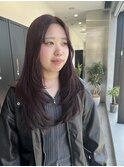 ブリーチなし赤×レイヤーカット【町田】