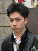 スパイキーショートザクザクショートアップバングツーブロック