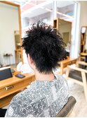 【メンズ★大名】ピンパーマ×スパイキーショート×束感スタイル