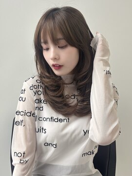 ソア 並木坂(Soa) 韓国ヘア/顔周りカット/レイヤーカット/ベージュ/ロング