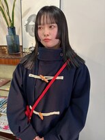 ヘアーアイストゥーレ(HAIR ICI TRE)&nbsp;ロング姫カットストレートパーマ縮毛矯正ダークグレー