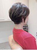◆パーマ風ふんわりショート脱縮毛矯正ヘア