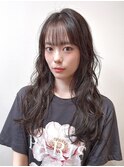 ロングレイヤー暗髪/フェイスレイヤー/30代/40代/50代