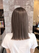 エイム ヘア デザイン 町田店(eim hair design)&nbsp;透けるグレージュ♪さらっとお洒落な切りっぱなしミディモテ髪UP