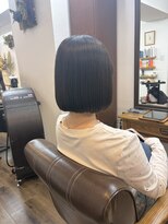 ヘアーサロン ラフリジー(Loufreasy)&nbsp;バッサリボブ×地毛風縮毛矯正で自然な内巻き♪