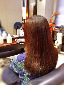 キャン 温品店(CAN) 【ＣＡＮ】　縮毛矯正×グレイカラー×ハナヘナ