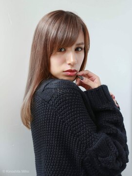 ルティア(Lutia) 流しバング ミルキーグレージュ ナチュラルストレート★★