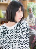 ■bliss川口6-2★■黒髪ボブｘ斜めバングの大人クラシカル
