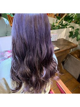 ピースリーヘア バイ カーサ(peathree.hair by CASA) グレープ×ロング