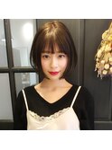 小顔ショート！大人かわいい丸みショートボブ！前髪あり◎