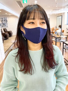 ノラキチジョウジ(NORA KICHIJOJI) #ウルフカットレイヤーカット#黒髪#インナーカラー#20代30代