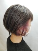 10代20代30代/インナーカラー/イヤリングカラー/ショートボブ