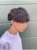 メンズ波巻きスパイラルパーマプードルパーママッシュ韓国ヘア