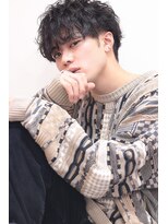 エストヘア 大宮店(est hair)&nbsp;アッシュブラック×ツーブロックマッシュパーマヘア