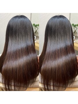 カレンアンドエクラート 大宮(KAREN&ECLART) 髪質改善 艶髪 ストレート 縮毛矯正 暗髪 韓国風 ロング