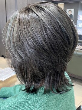 ヘアークリアー 春日部 大人可愛いマットハイライト×ナチュラルウルフ/30代40代50代