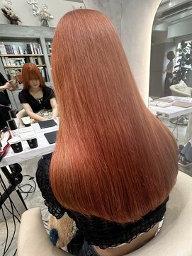 ロンドネートゥル 新潟(Lond naitre) 新潟／万代　　髪質改善Wカラーオレンジカラー