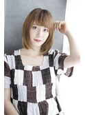 イエローベージュ/ハニーベージュ/ミディアムボブ[横浜]