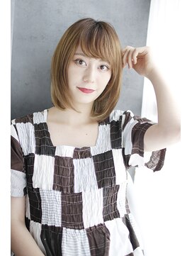 マーブルズ 横浜店(marbles) イエローベージュ/ハニーベージュ/ミディアムボブ[横浜]