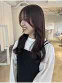 ロングレイヤー×ナチュラルブラウン