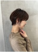 ミニウルフレイヤーカット顔周りカット前髪カットショート/大宮