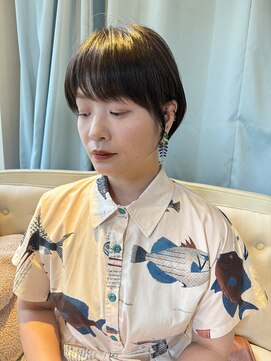 カシュカシュ(cache cache) ショート　白髪ぼかし　ボブレイヤー　用賀