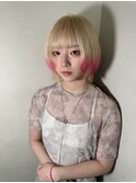 【TOMOKI】ブロンドヘアー/ピンクデザイン《大阪梅田駅》