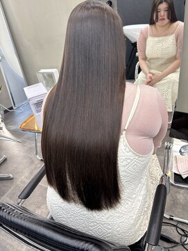 ファビ 渋谷(Fab) くびれヘア/暗めカラー/アプリコットオレンジ/縮毛矯正