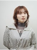 オレンジベージュ/ウルフパーマ