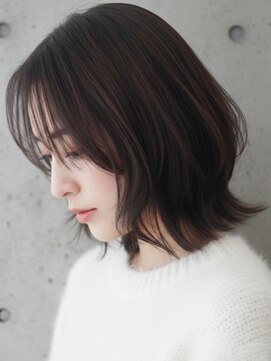 おしゃれな大人のくびれボブ×ダークアッシュカラー