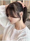 小顔効果♪韓国風顔周りカット