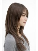 ナチュラル小顔レイヤーロング