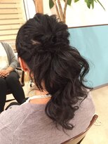 ロカット サロン(Roquat Salon)&nbsp;大人ポニーテールアレンジ【ヘアセット　立川/立川南口　浴衣】