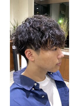 ラズリーヘアー(LAZLY HAIR) 刈り上げマッシュ×波巻きスパイラルパーマ