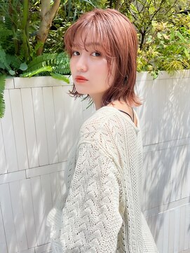 ザメゾン(THEMAISON) 【GUEST】ブリーチ1回からできるピンクブラウン