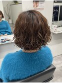 ウェーブパーマ×艶ボブ