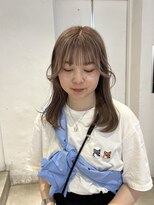 ニコ トウキョウ 渋谷(nico TOKYO)&nbsp;ロング/レイヤーカット/顔まわりカット/ミルクティーベージュ