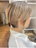 ショート×レザーカット