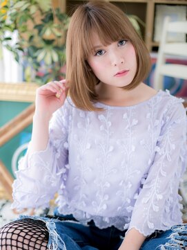 カバーヘアアンドスパ ブリス 浦和(COVER HAIR&SPA bliss) フレンチガーリーハイトーンカラー大人ボブc6浦和10代20代30代