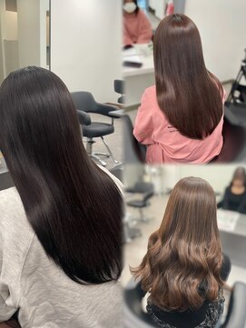 ガルボヘアー 桟橋店(garbo hair) オイルカラーアッシュブラウングレージュつやカラー