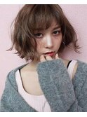 【BOTANIUM by Rr SALON】大人ゆるふわボブ×シアーグレージュ☆