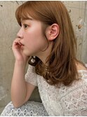パーマ レイヤー ミディアムレイヤー ミディアムヘア ニュアンス